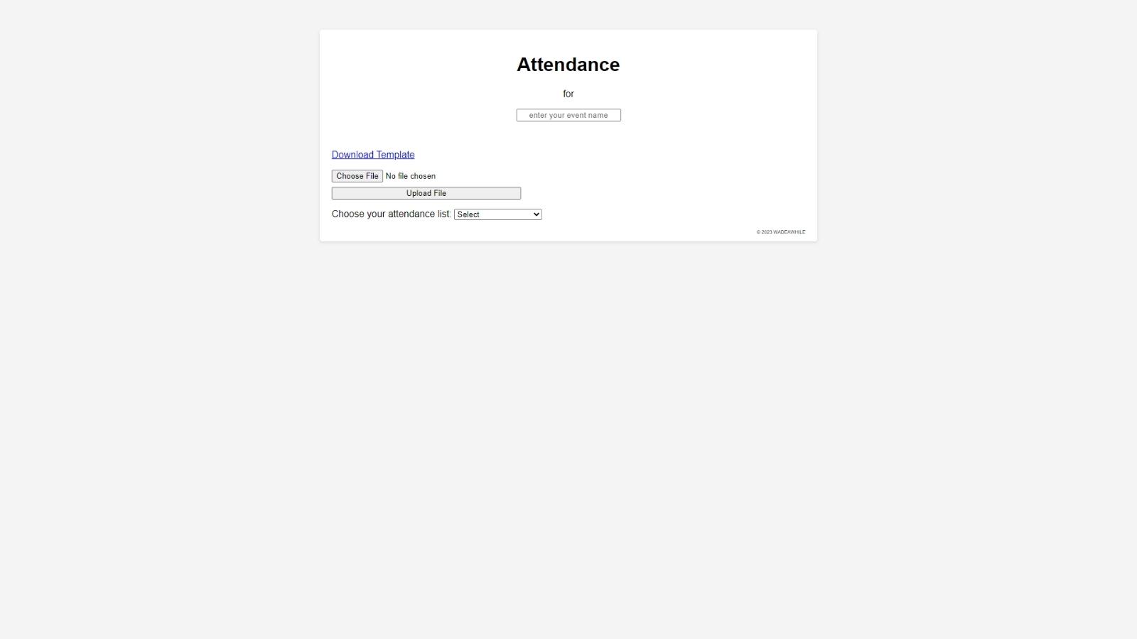 Attendance Tracker
